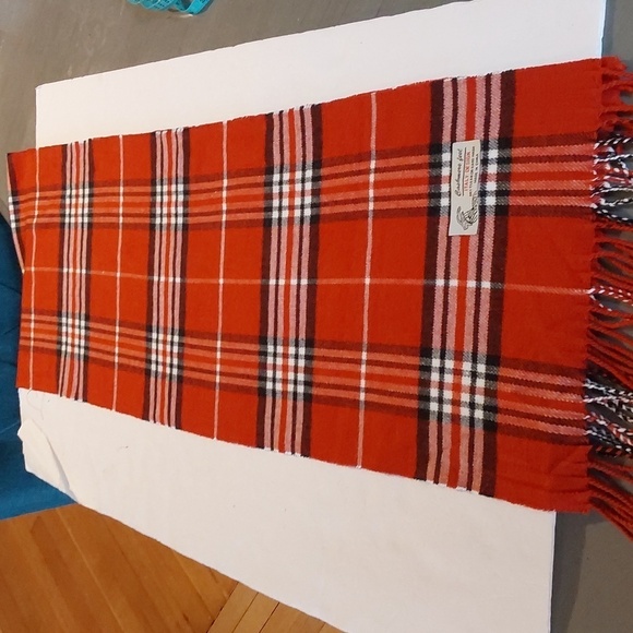 Cashmere Unisex Red/ Black Plaid Butter Soft Fringe Dress Holidays Winter Scarf - Picture 2 of 5